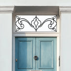 Frosted Privacy Window Film, Diamond Scroll Transom & Fanlight