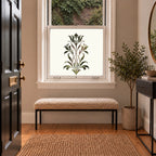 Privacy Window Film, Art Nouveau Floral Frosted Design