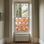 Stained Glass Privacy Window Film Pink Fan Creative Windows