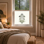 Privacy Window Film, Art Nouveau Botanical Frosted Design