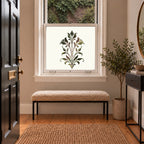 Privacy Window Film, Art Nouveau Botanical Frosted Design