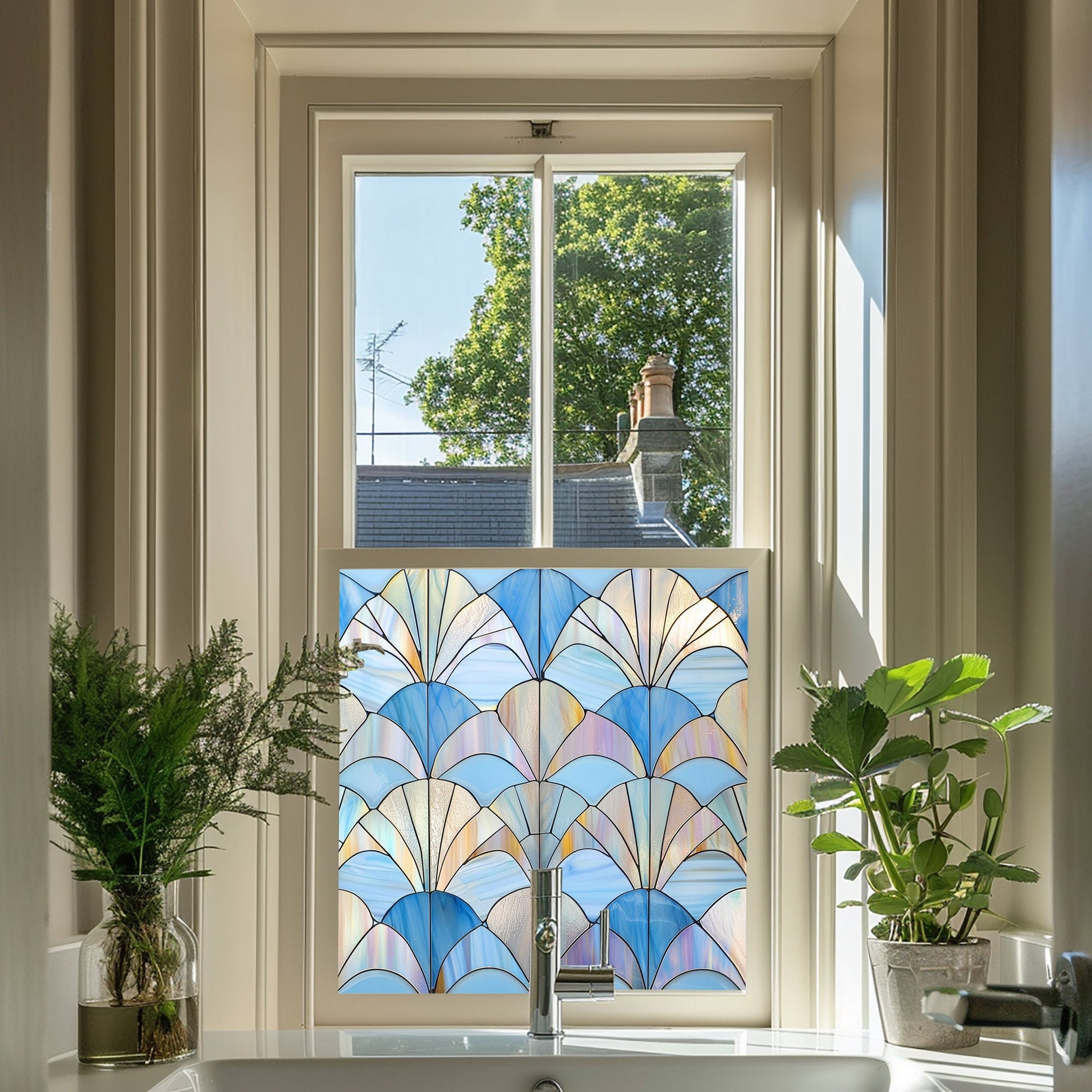 Art Deco Window Film, Privacy Window Film, Window Film, Decorative Window Film, Patterned Window Film, Coloured Window Film, Stained Glass Creative Windows