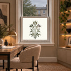 Privacy Window Film, Art Nouveau Botanical Frosted Design