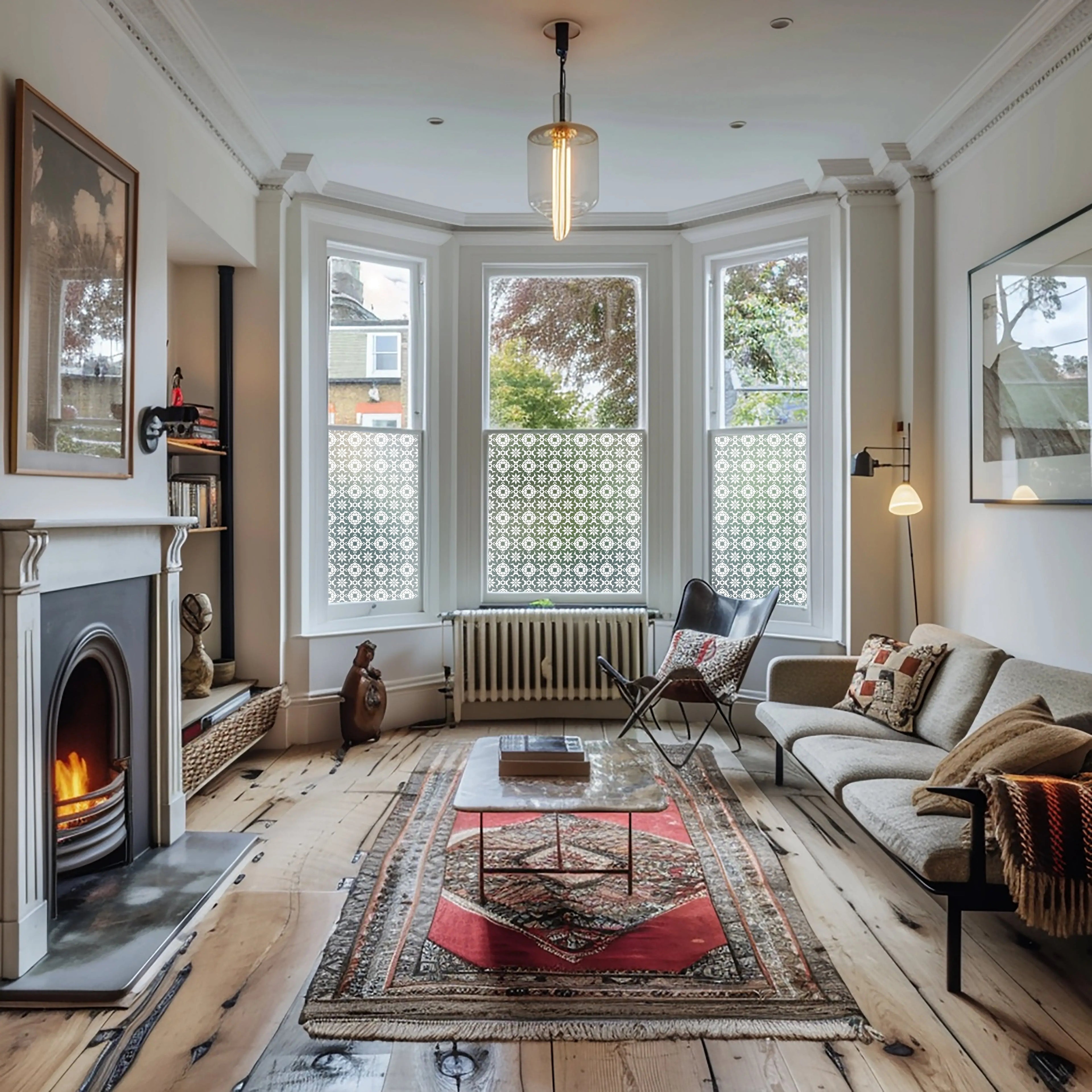 Alezio Frosted Privacy Patterned Window Film Creative Windows