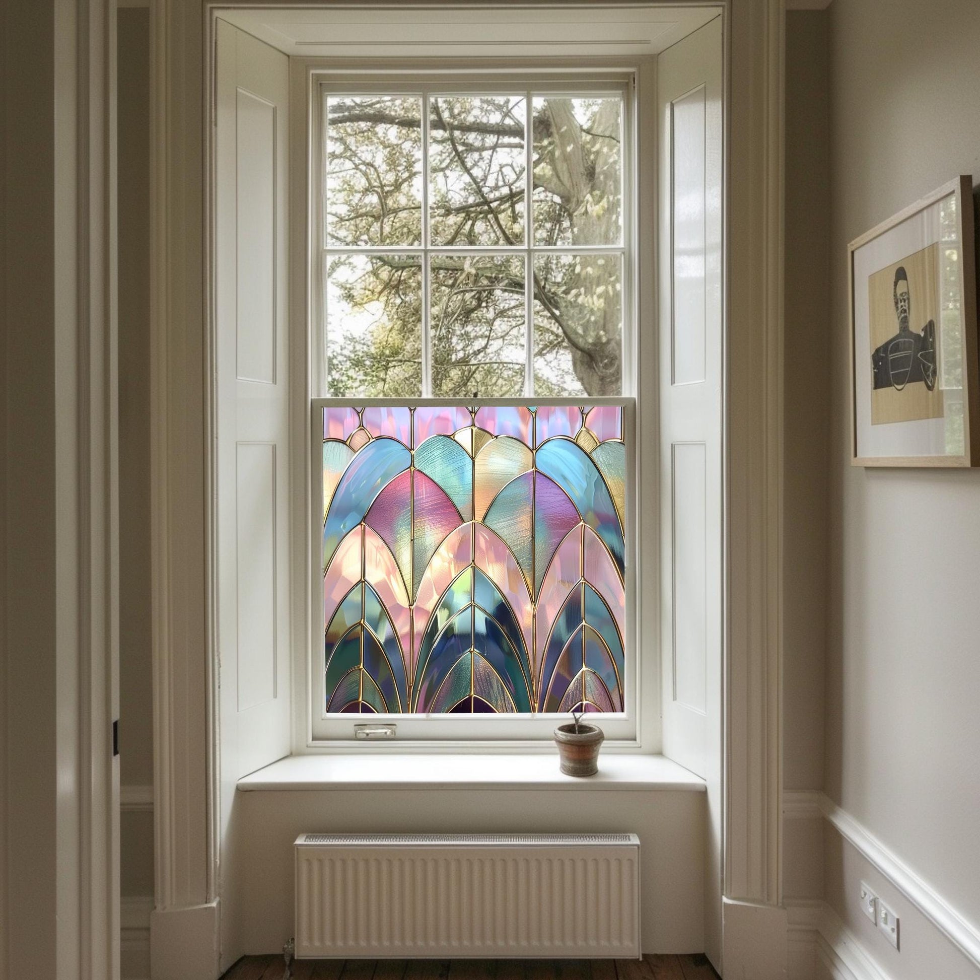 Art Deco Window Film, Privacy Window Film, Window Film, Decorative Window Film, Patterned Window Film, Coloured Window Film, Stained Glass Creative Windows