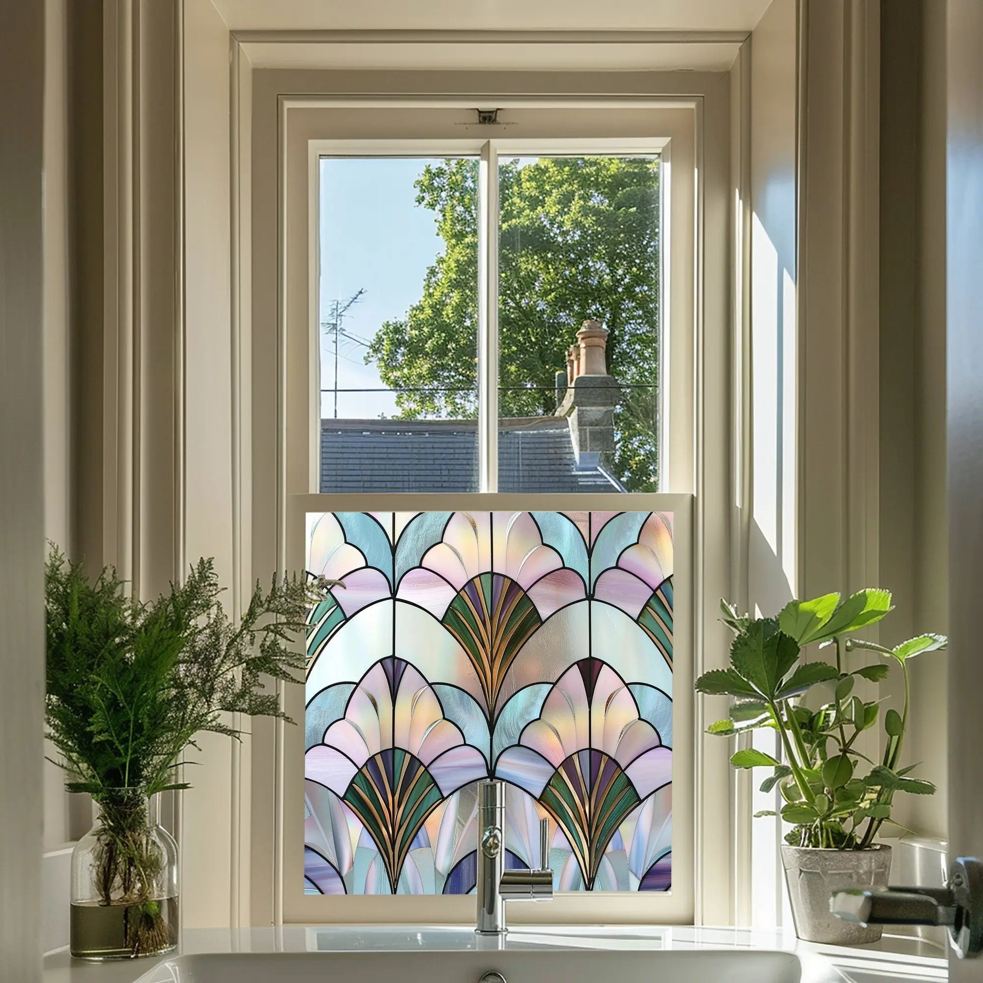 Suzzara Privacy Stained Glass Window Film Creative Windows