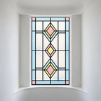 Privacy Window Film Pastel Diamond Stained Glass