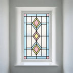 Privacy Window Film Pastel Diamond Stained Glass