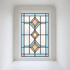 Privacy Window Film Pastel Diamond Stained Glass