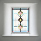 Privacy Window Film Pastel Diamond Stained Glass