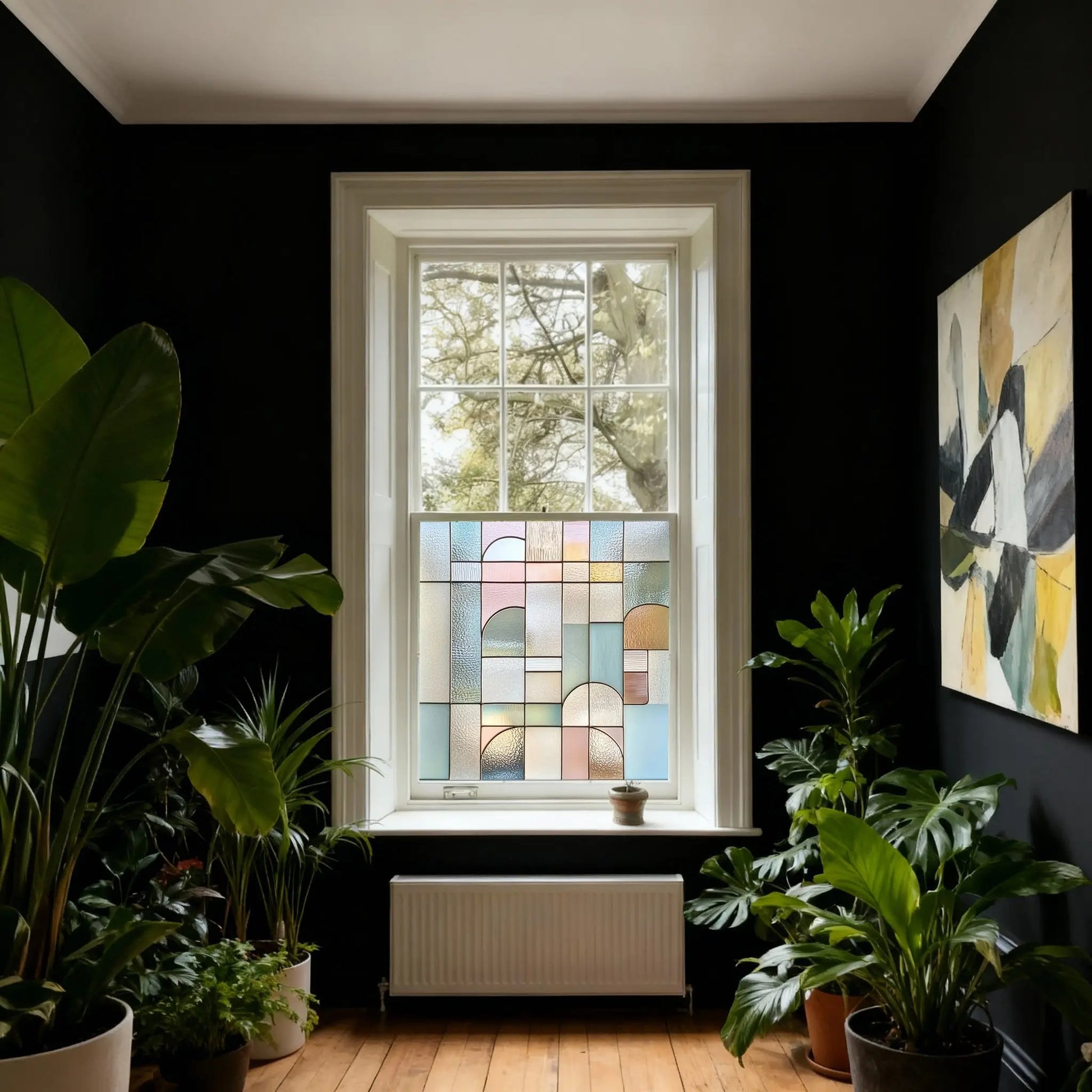 Cutigliano Stained Glass Privacy Window Film Creative Windows