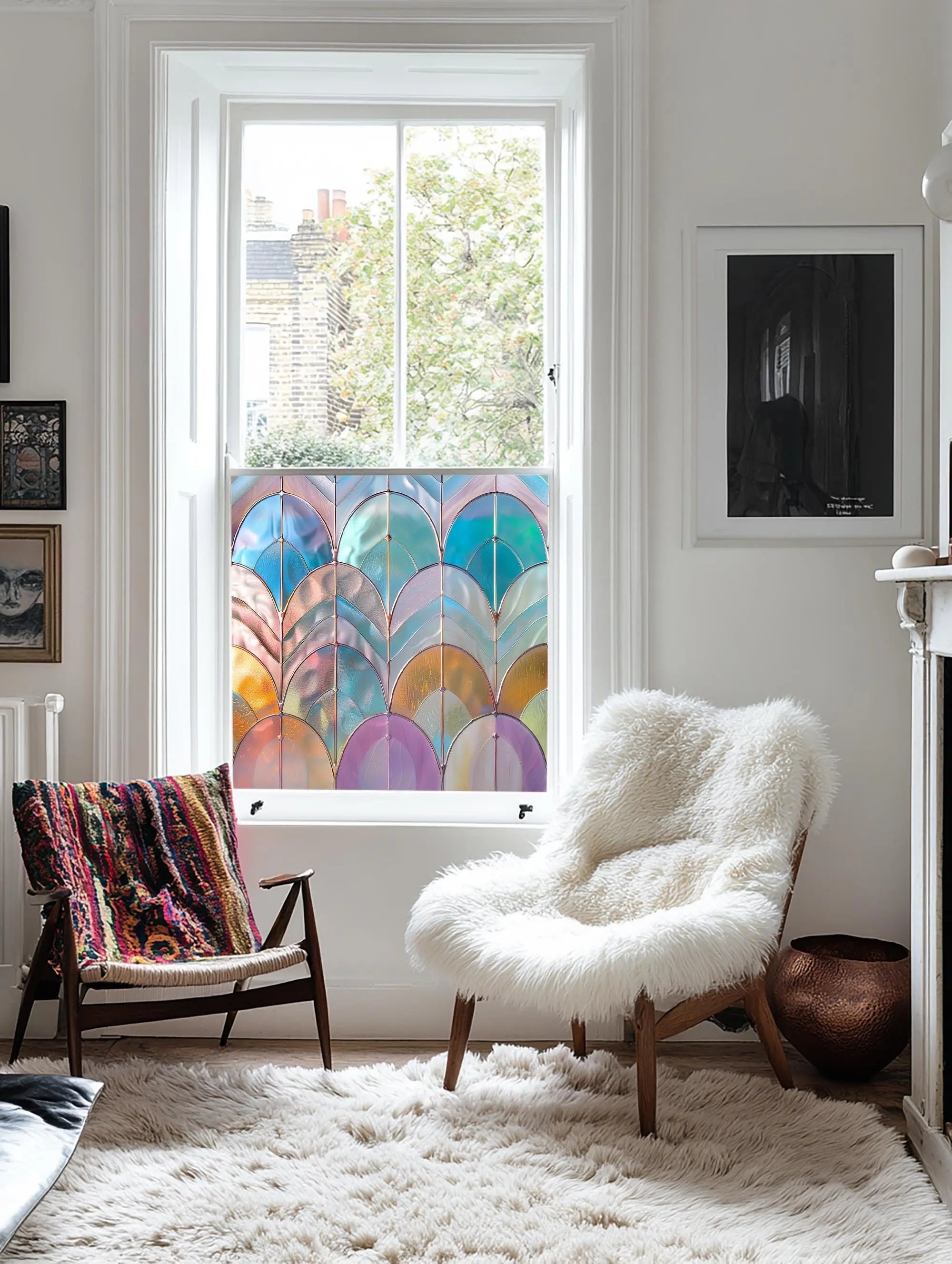 Telde Stained Glass Window Film For Privacy Creative Windows