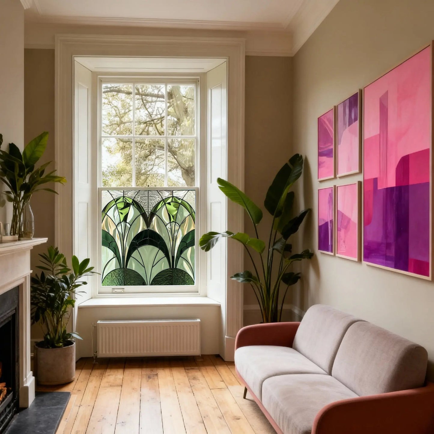 Cutrofiano Stained Glass Privacy Window Film Creative Windows