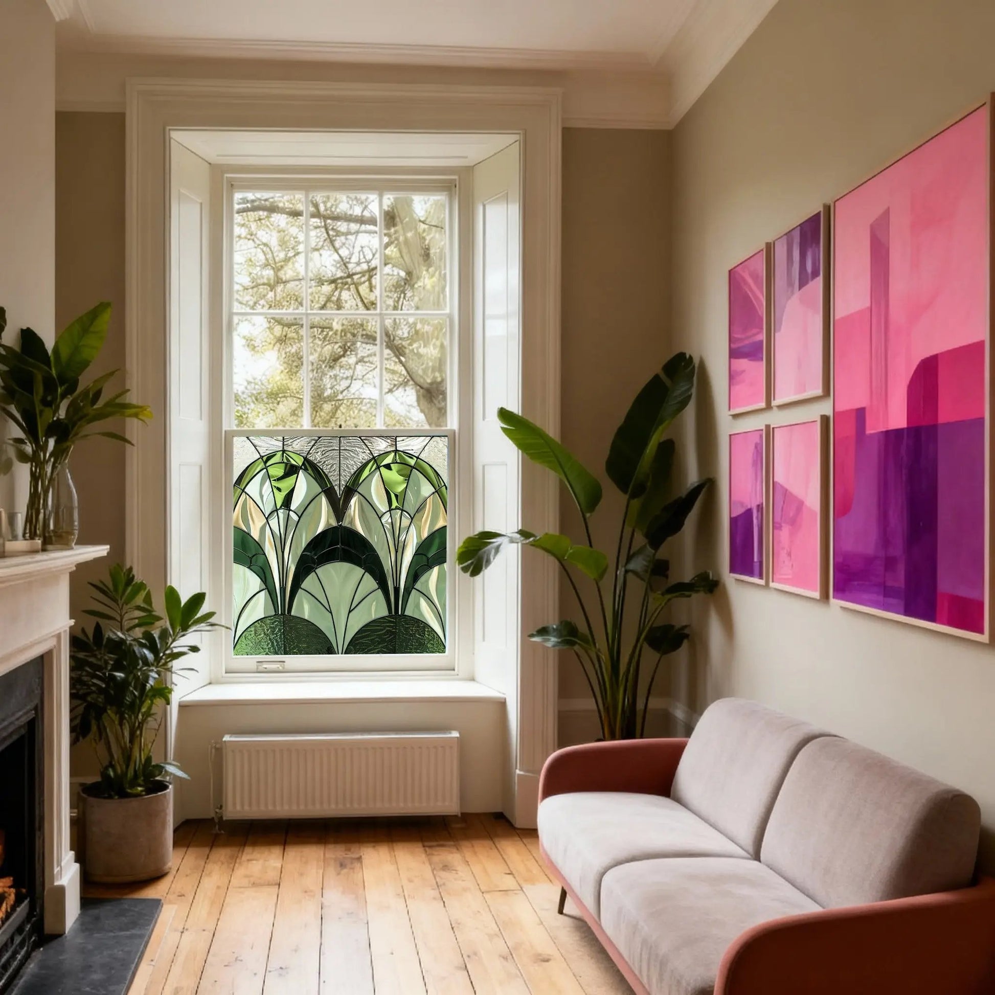 Cutrofiano Stained Glass Privacy Window Film Creative Windows