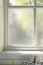 Privacy Window Film Geometric Petal Frosted Glass Design