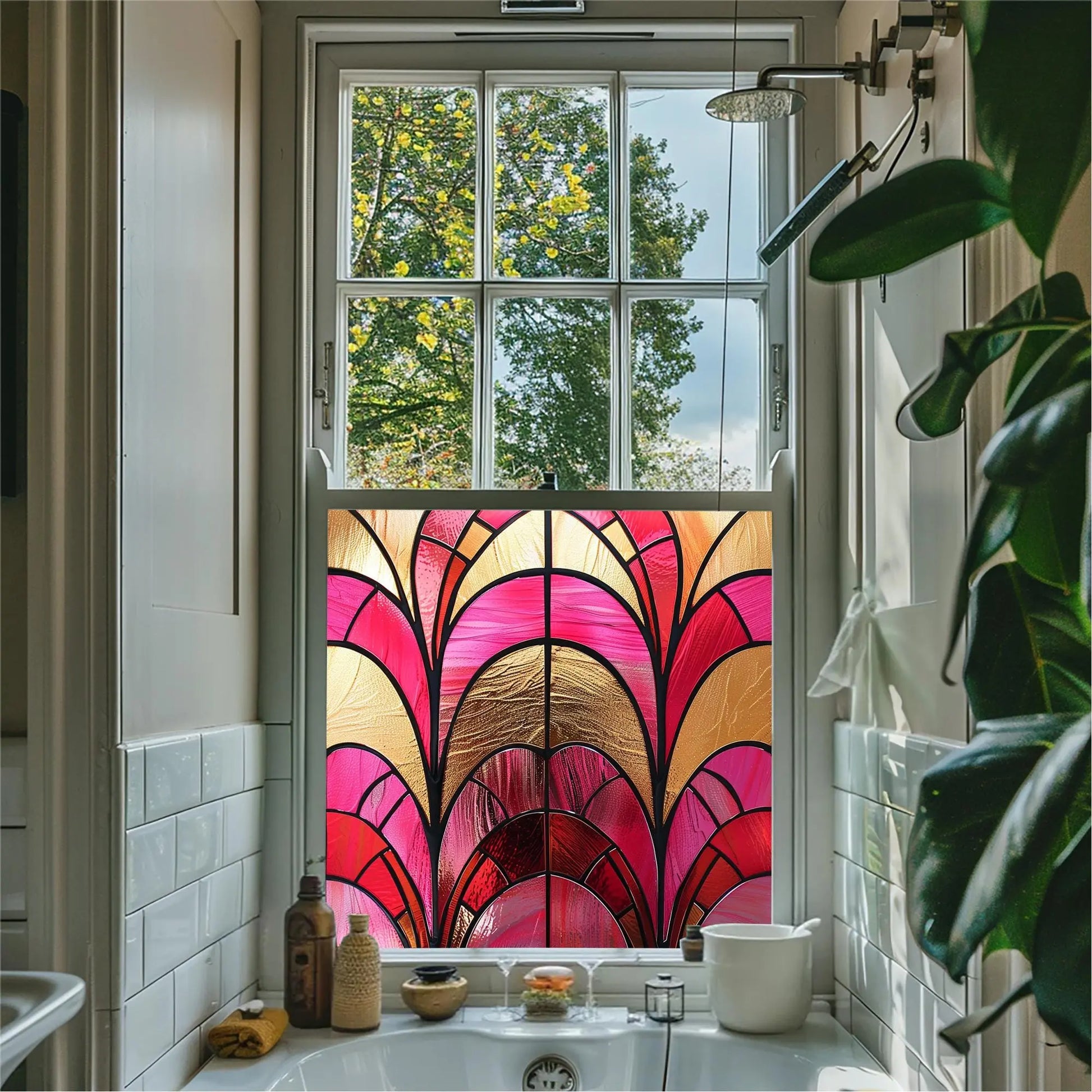 Novellara Stained Glass Privacy Window Film Creative Windows