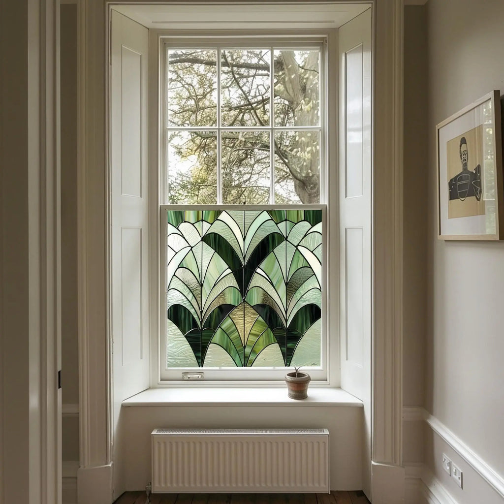 Scigliano Stained Glass Window Film - Decorative Adhesive Privacy Film Creative Windows