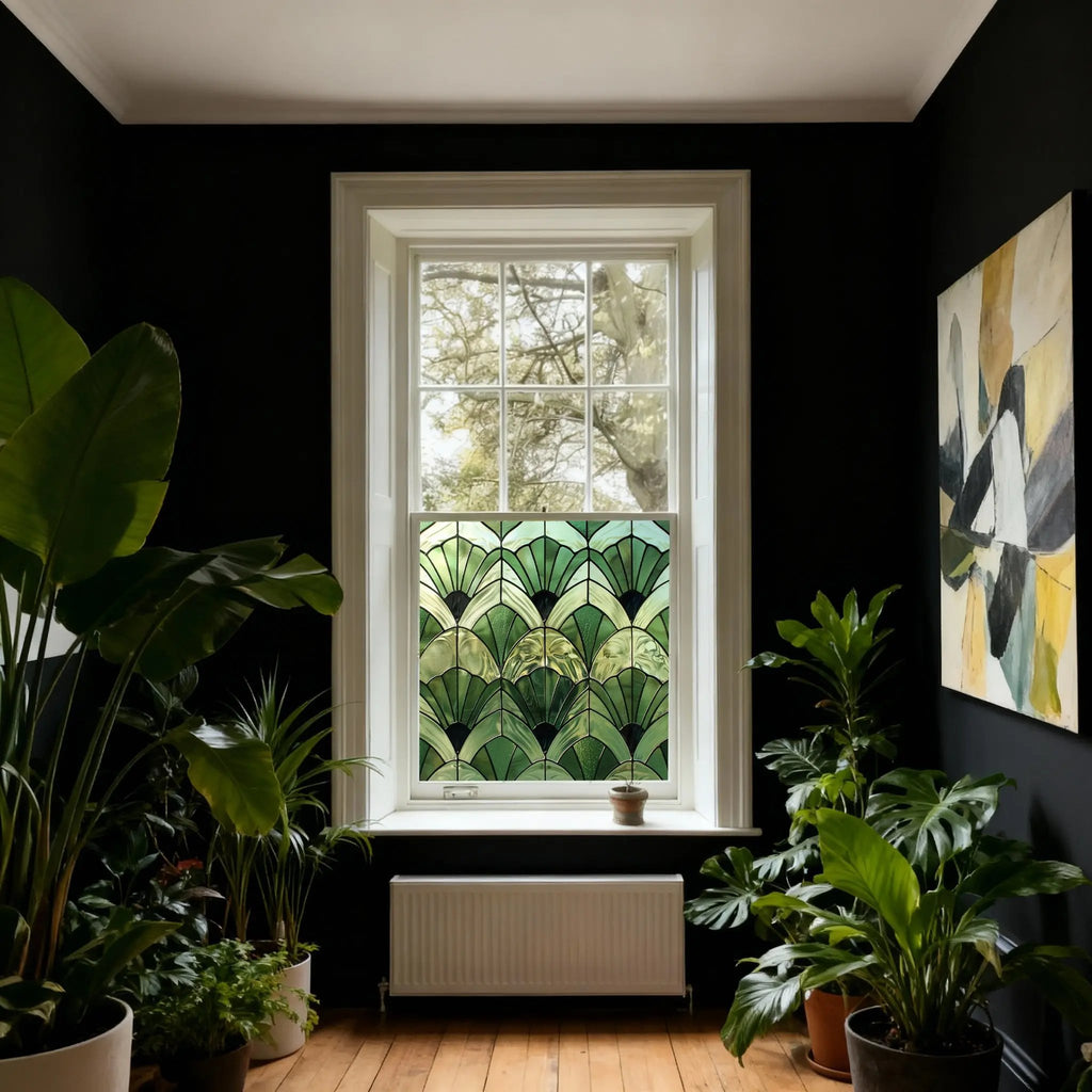 Cuvio Stained Glass Privacy Window Film Creative Windows