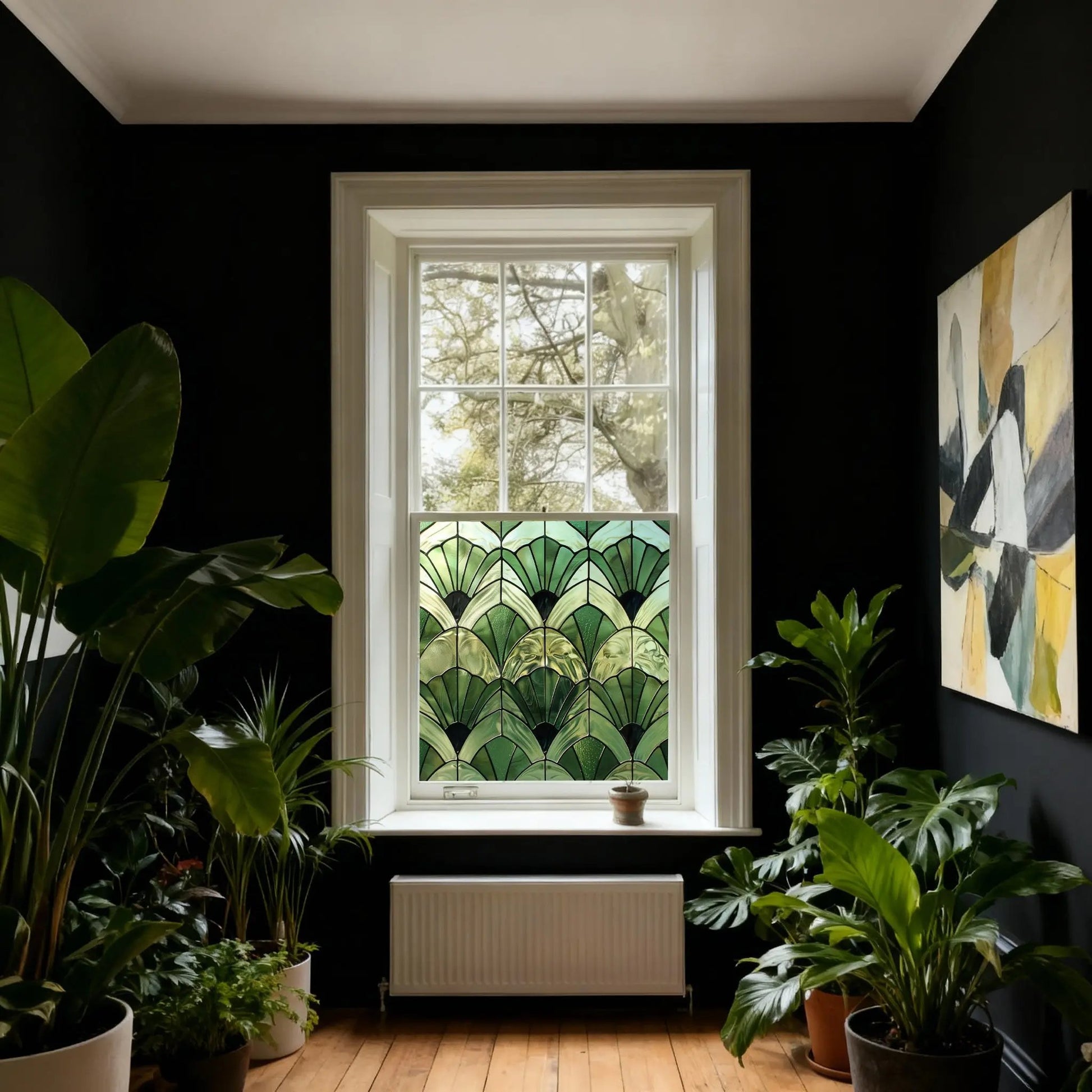 Cuvio Stained Glass Privacy Window Film Creative Windows