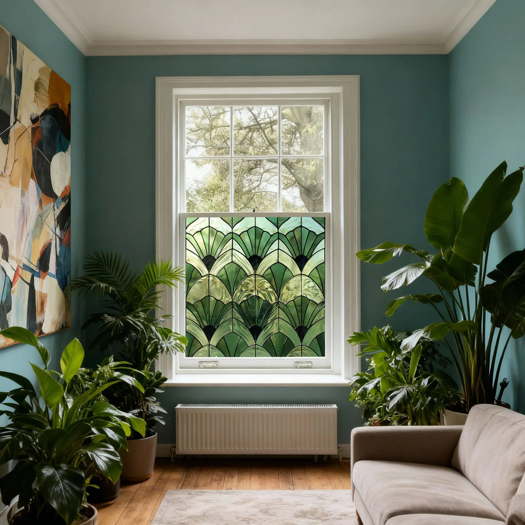 Cuvio Stained Glass Privacy Window Film Creative Windows