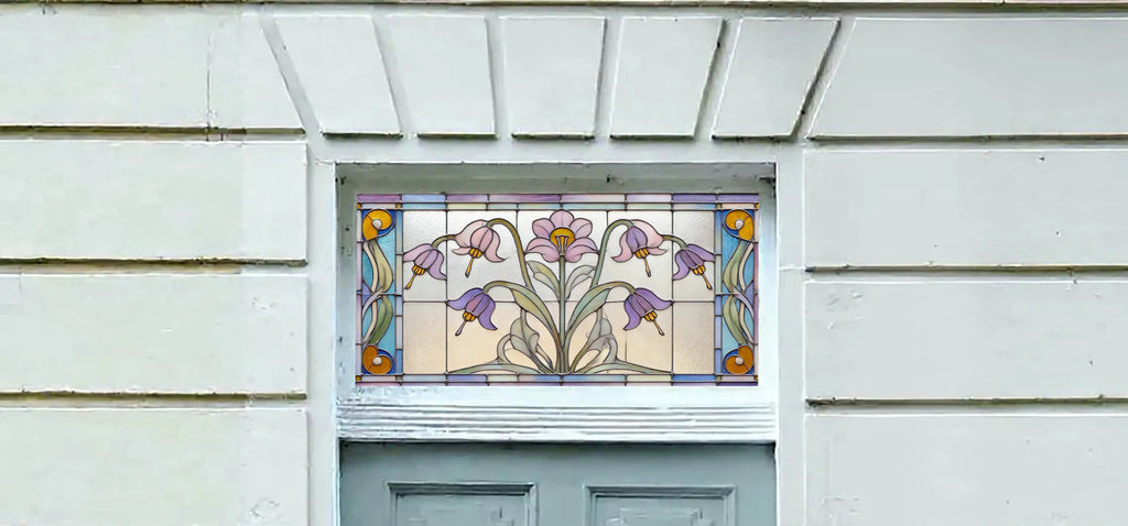 Cusago Art Nouveau Floral Transom Window Film Creative Windows