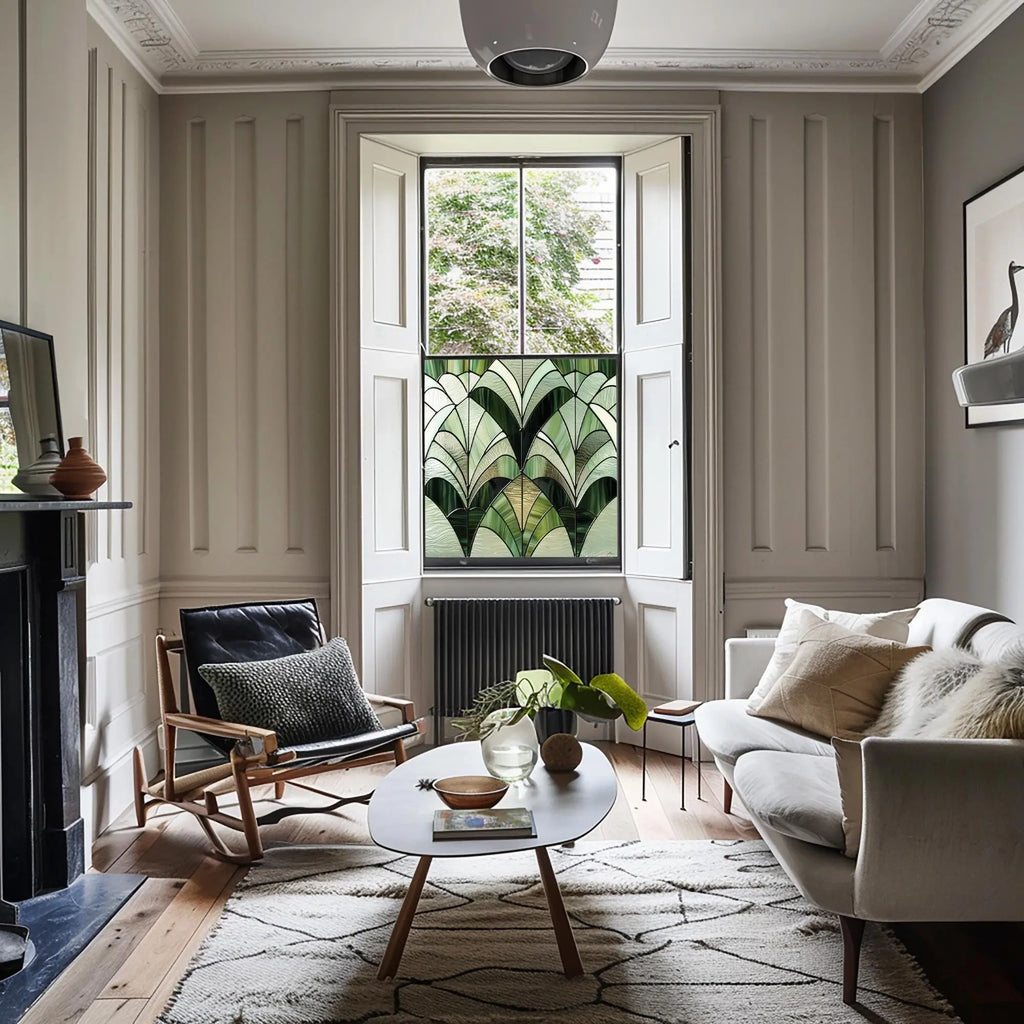 Scigliano Stained Glass Window Film - Decorative Adhesive Privacy Film Creative Windows