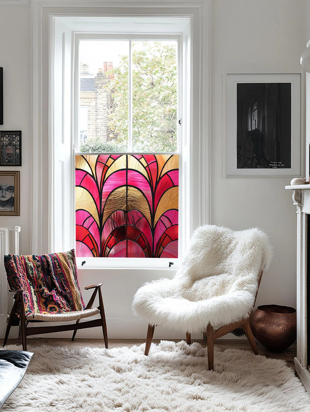 Novellara Stained Glass Privacy Window Film Creative Windows