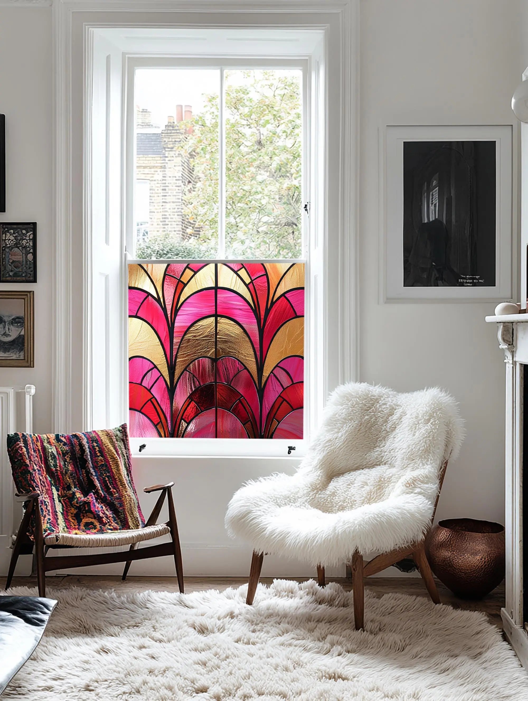 Novellara Stained Glass Privacy Window Film Creative Windows