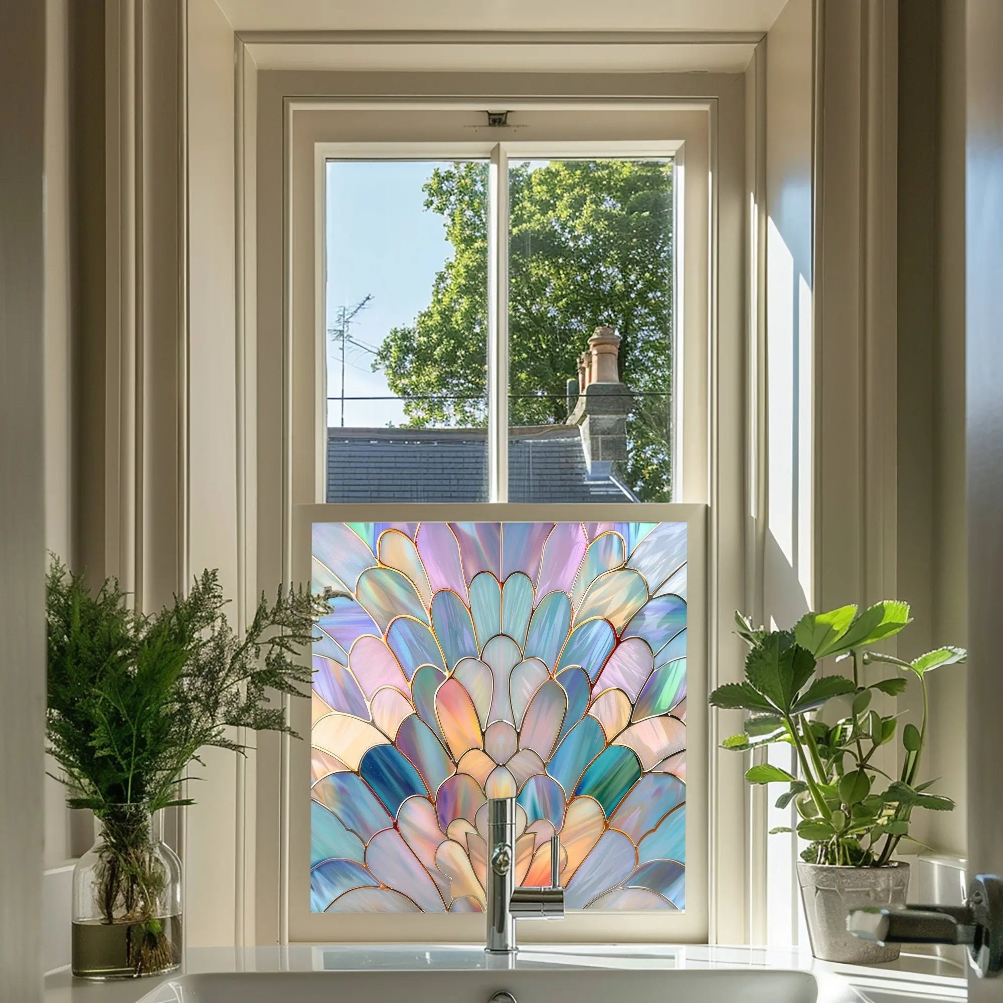 Turri Art Deco Stained Glass Privacy Window Film Creative Windows