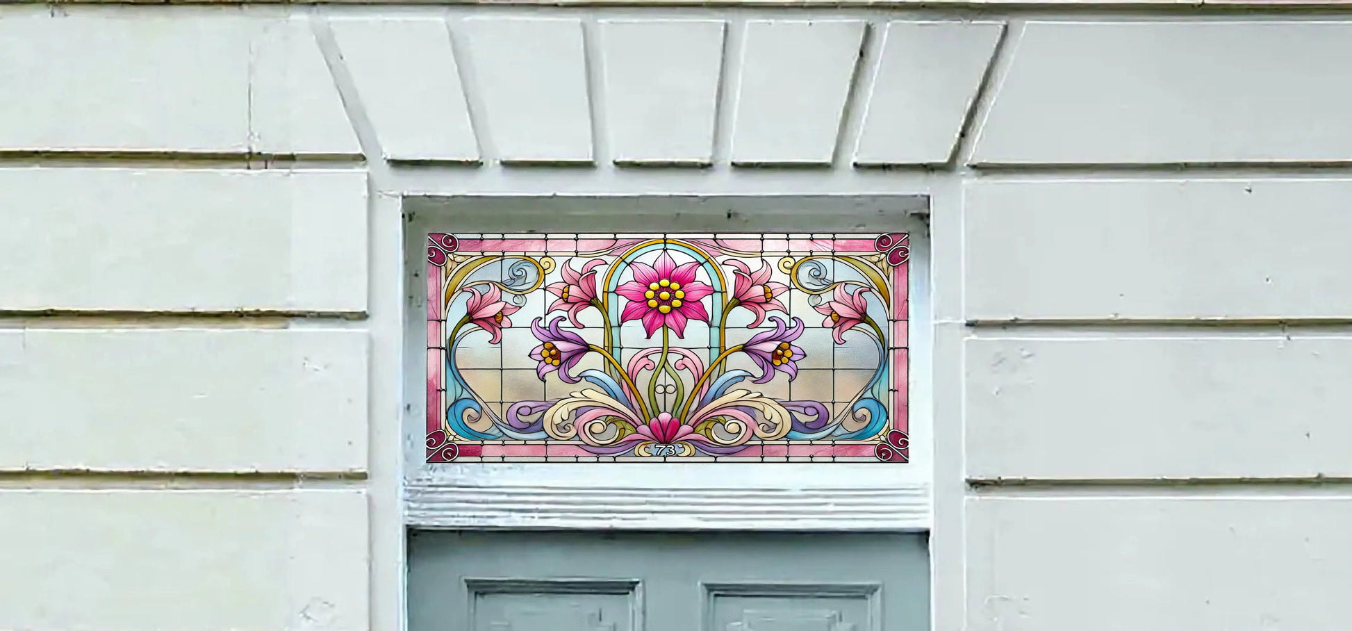 Curti Stained Glass Effect Transom Window Film Creative Windows