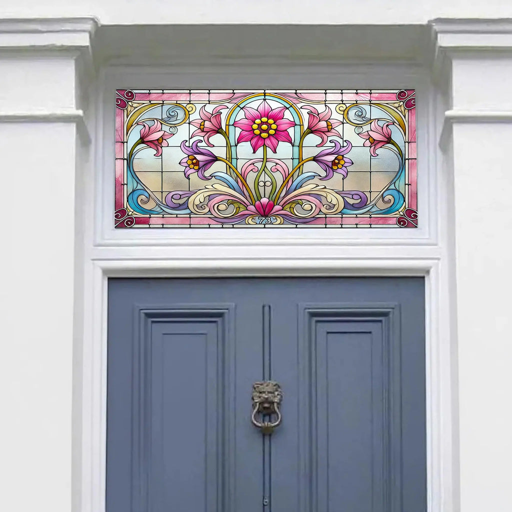 Curti Stained Glass Effect Transom Window Film | Privacy & Decor ...