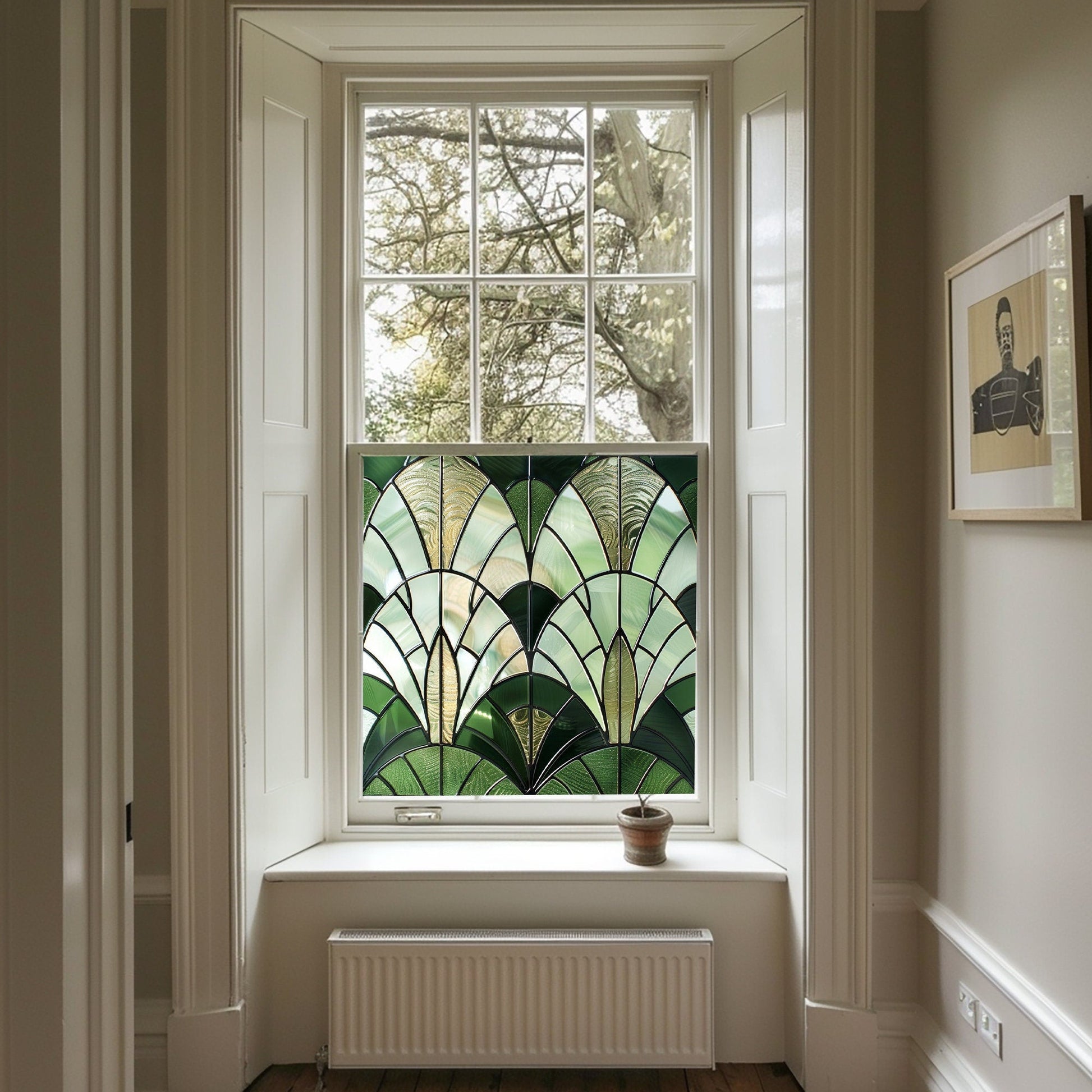 Art Deco Window Film, Privacy Window Film, Window Film, Decorative Window Film, Patterned Window Film, Coloured Window Film, Stained Glass Creative Windows