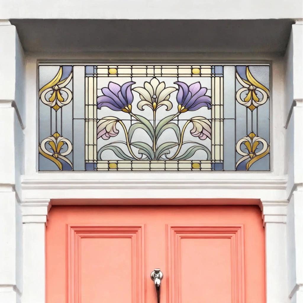 Curtarolo Art Nouveau Stained Glass Transom Film Creative Windows