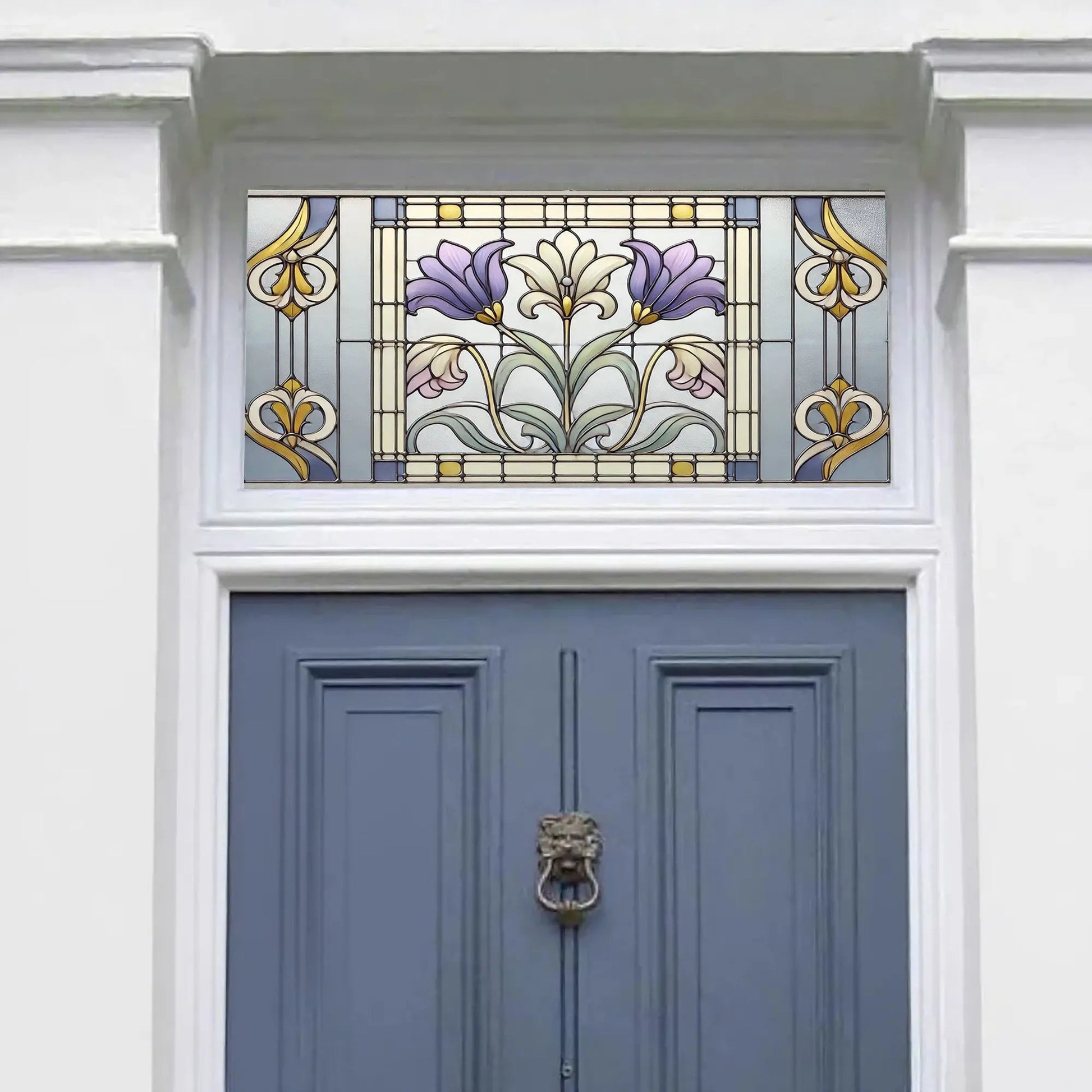 Curtarolo Art Nouveau Stained Glass Transom Film Creative Windows