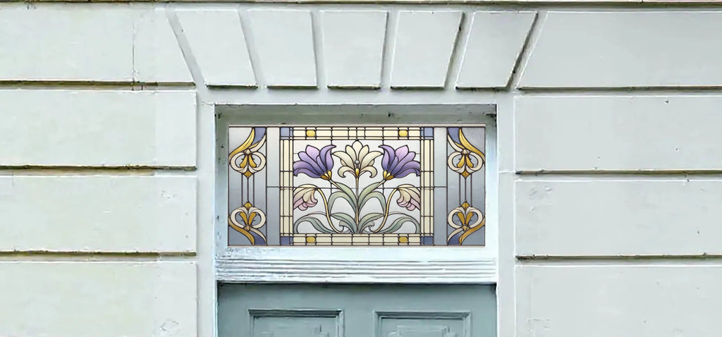 Curtarolo Art Nouveau Stained Glass Transom Film Creative Windows