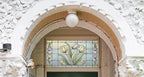 Cursi Floral Stained Glass Transom Window Film Creative Windows