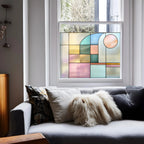 Privacy Window Film Colour Block Stained Glass