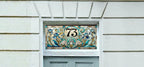 Curinga Transom Window Privacy Film – Stained Glass Art Nouveau Flowers Creative Windows