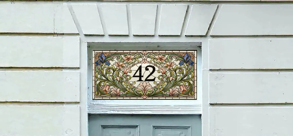 Cureggio Art Nouveau Floral Transom Window Film Creative Windows