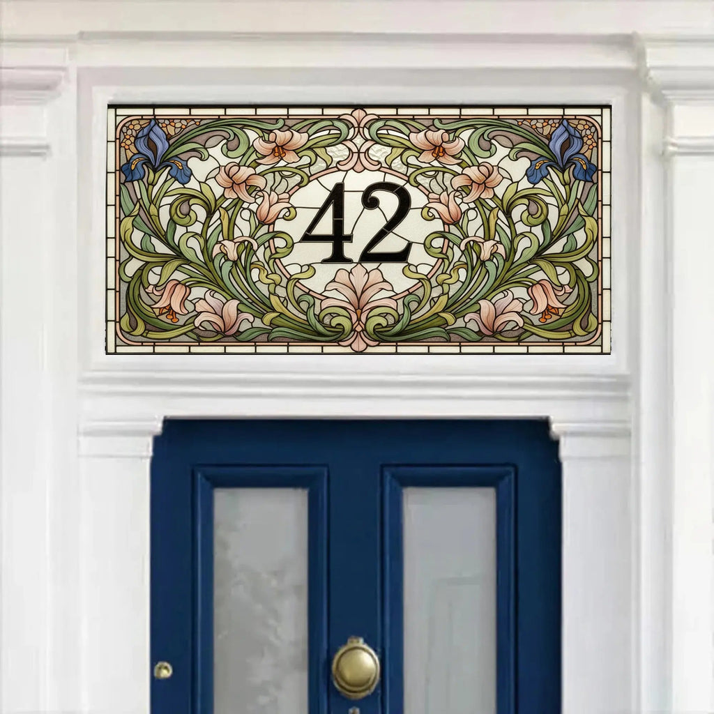 Cureggio Art Nouveau Floral Transom Window Film Creative Windows