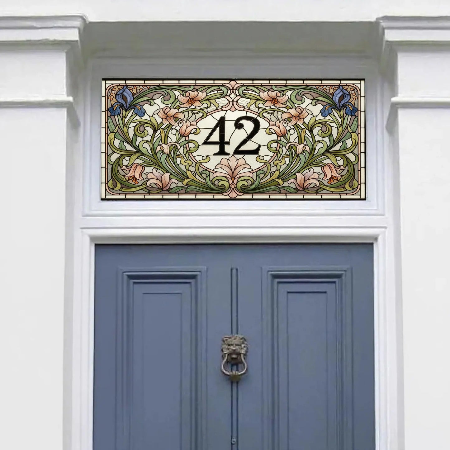 Cureggio Art Nouveau Floral Transom Window Film Creative Windows