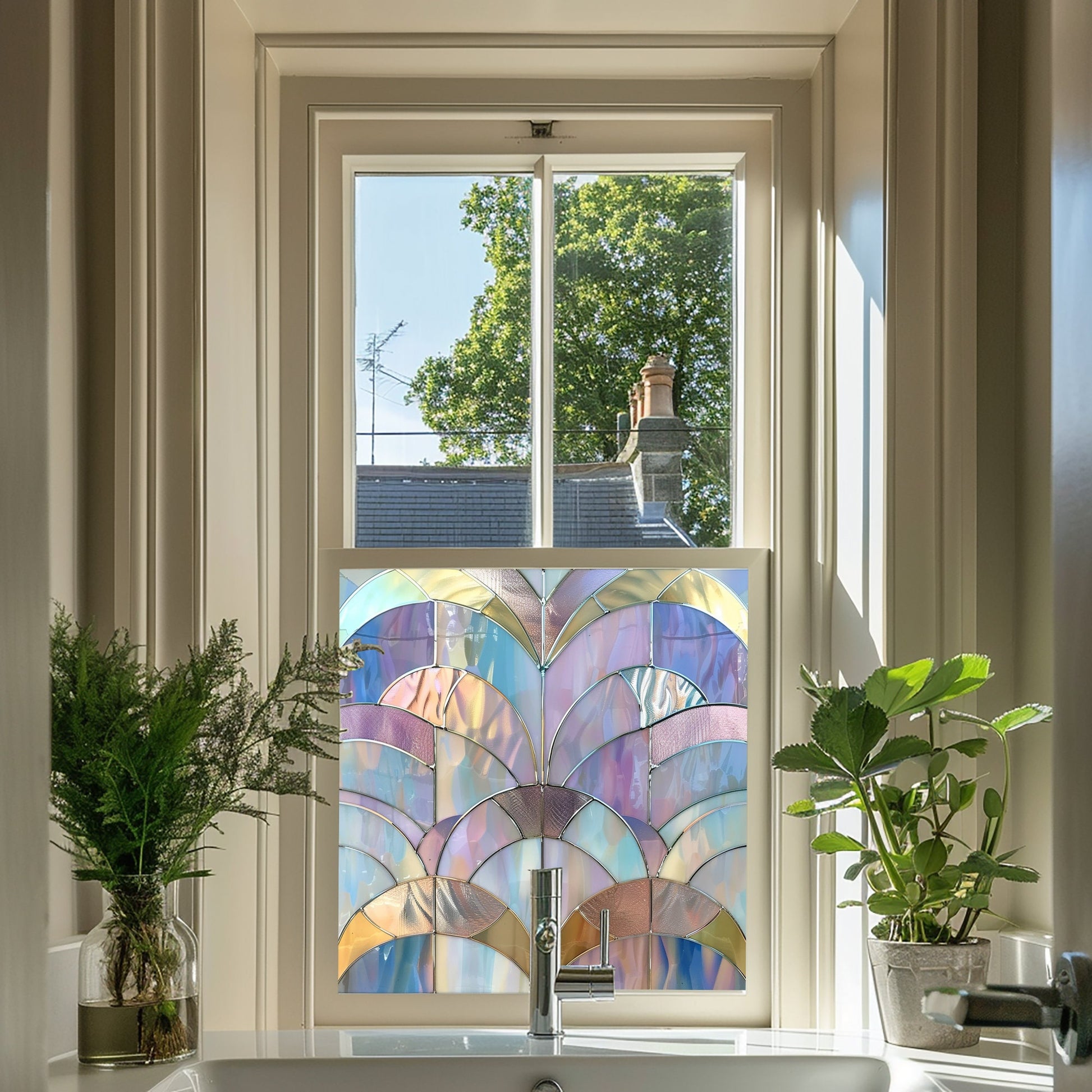 Art Deco Window Film, Privacy Window Film, Window Film, Decorative Window Film, Patterned Window Film, Coloured Window Film, Stained Glass Creative Windows