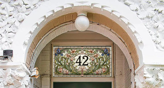 Cureggio Art Nouveau Floral Transom Window Film Creative Windows