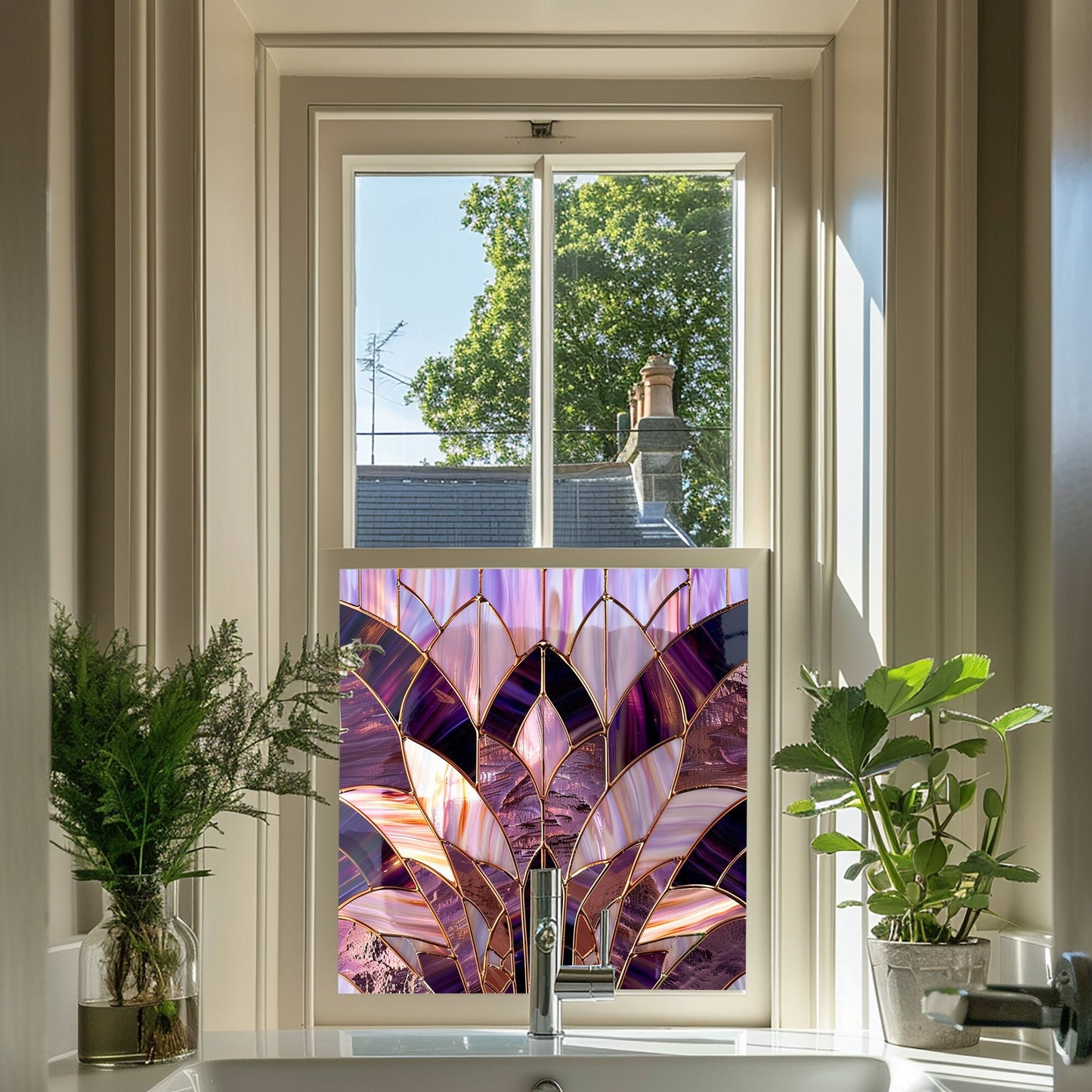 Art Deco Window Film, Privacy Window Film, Window Film, Decorative Window Film, Patterned Window Film, Coloured Window Film, Stained Glass Creative Windows