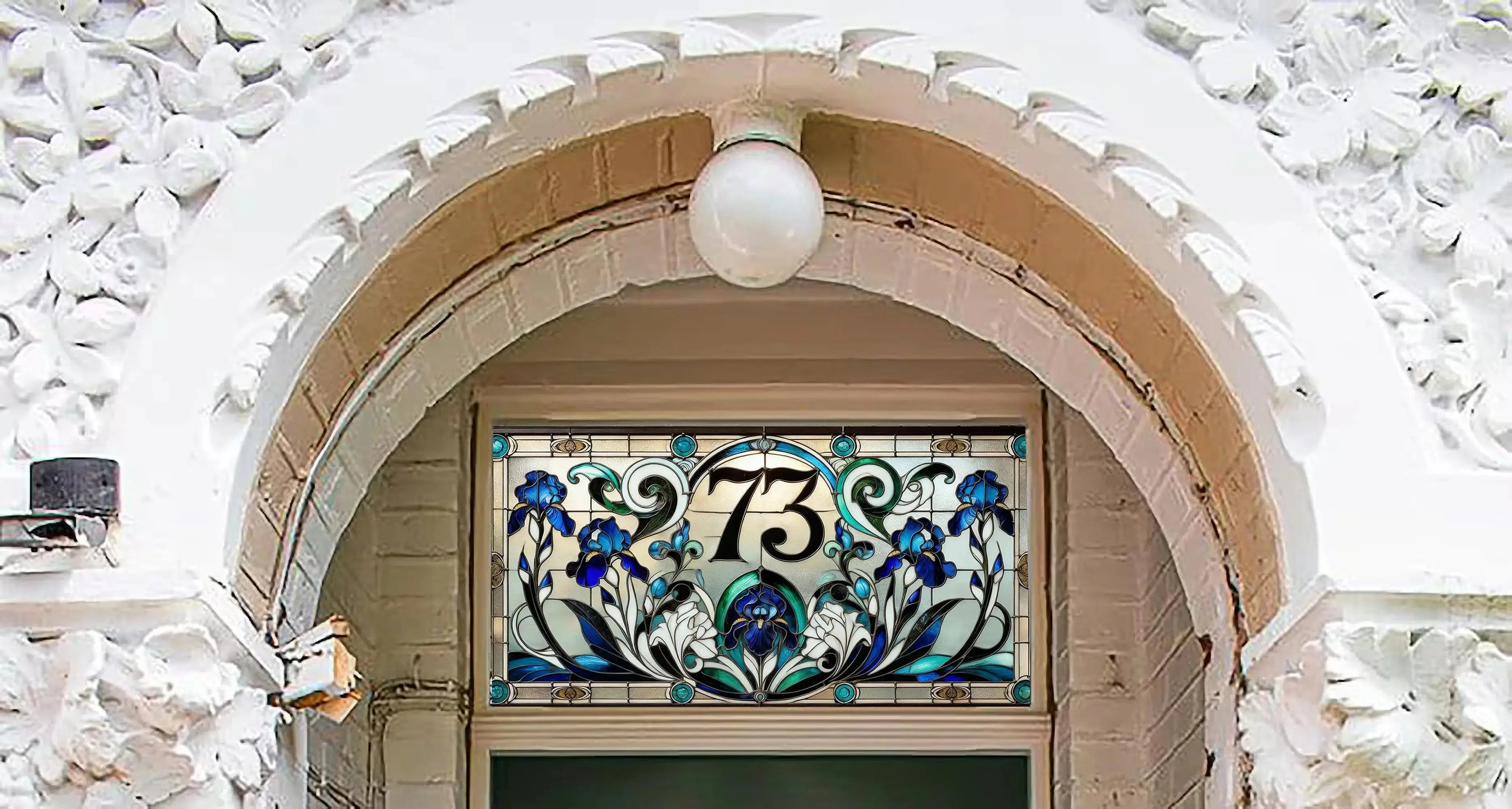 Cupello Decorative Transom Fanlight Window Film - Stylish Privacy ...