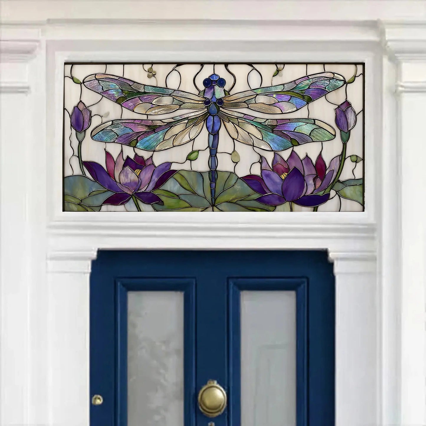 Cuorgnè Art Nouveau Dragonfly Transom Window Film Creative Windows
