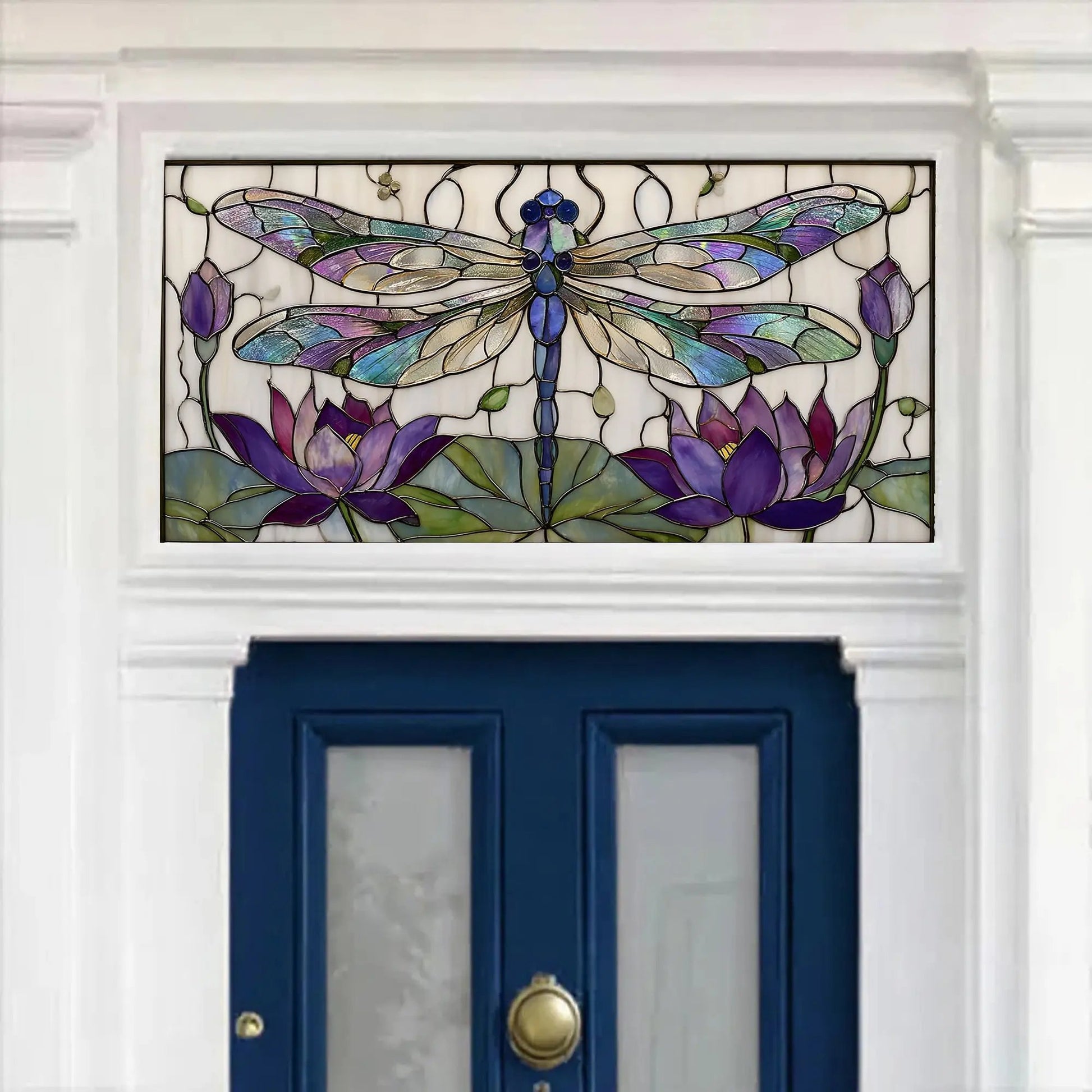 Cuorgnè Art Nouveau Dragonfly Transom Window Film Creative Windows