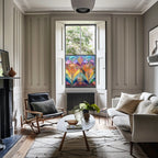 Art Deco Privacy Window Film Decorative Patterned Glass Covering Creative Windows