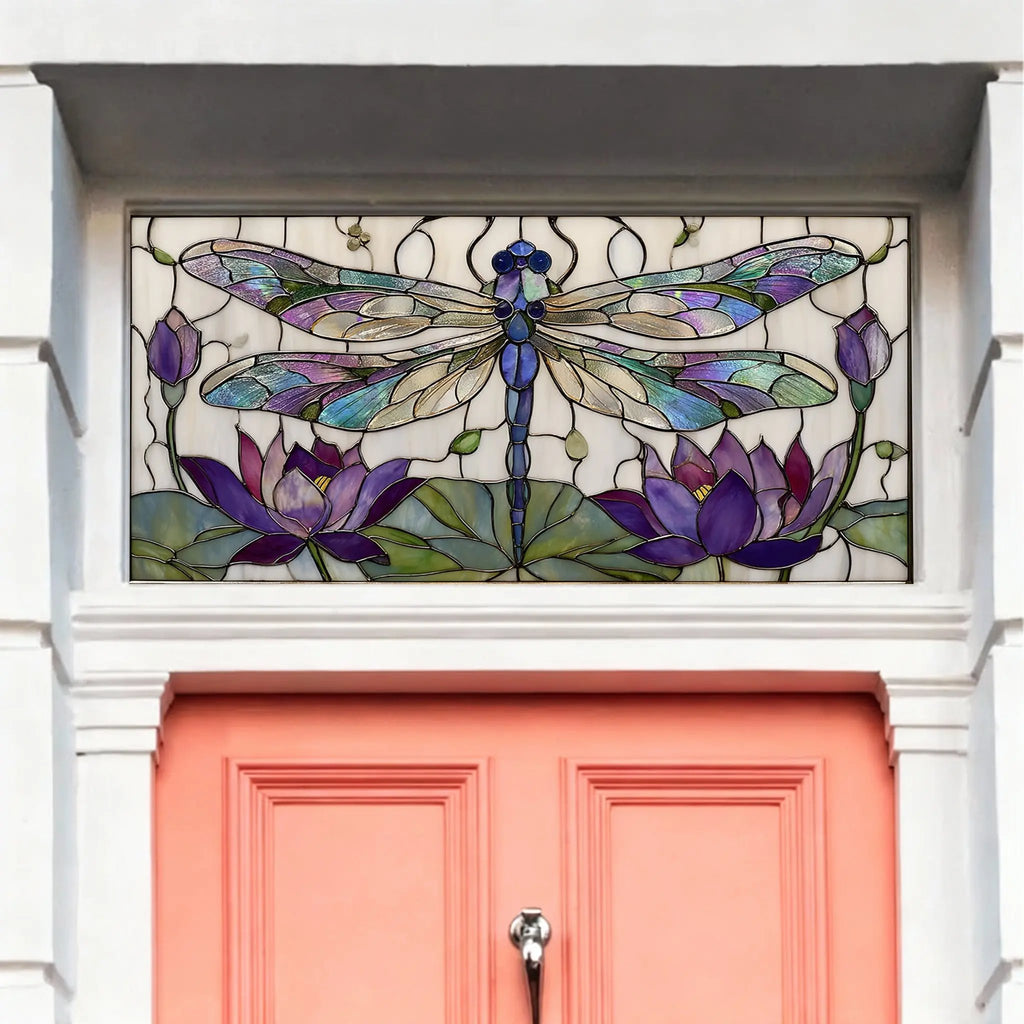 Cuorgnè Art Nouveau Dragonfly Transom Window Film Creative Windows