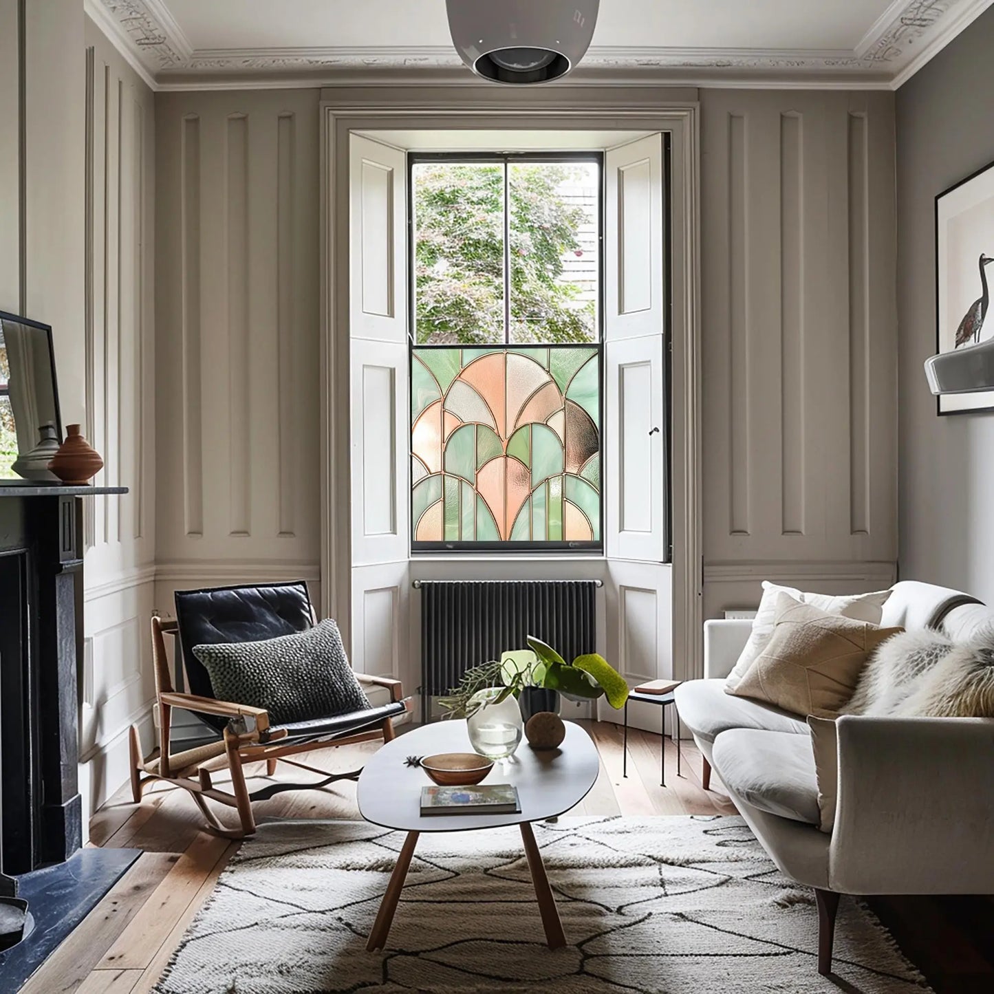 Art Deco Window Film, Privacy Window Film Creative Windows